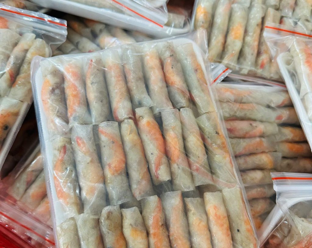 Chả Ram Tôm Đất Cuốn Nhỏ (Khay xốp) (Kg)